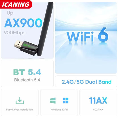 USB Wi-Fi & Bluetooth Dongle
